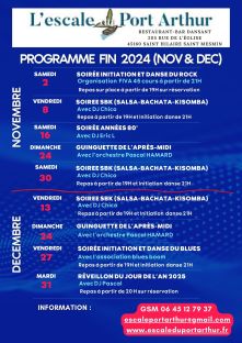 Programme des animations 2024